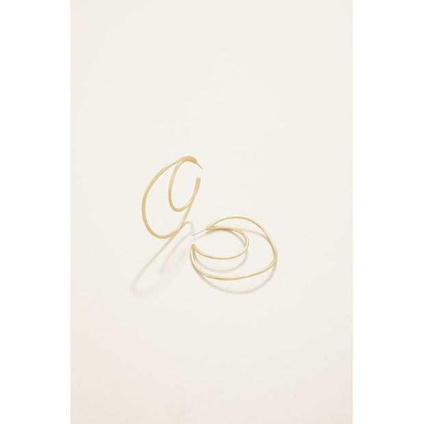 SPARTINA 449 Winding Oak Hoop Earrings Gold