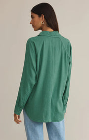 Z SUPPLY THE PERFECT LINEN TOP-GREEN