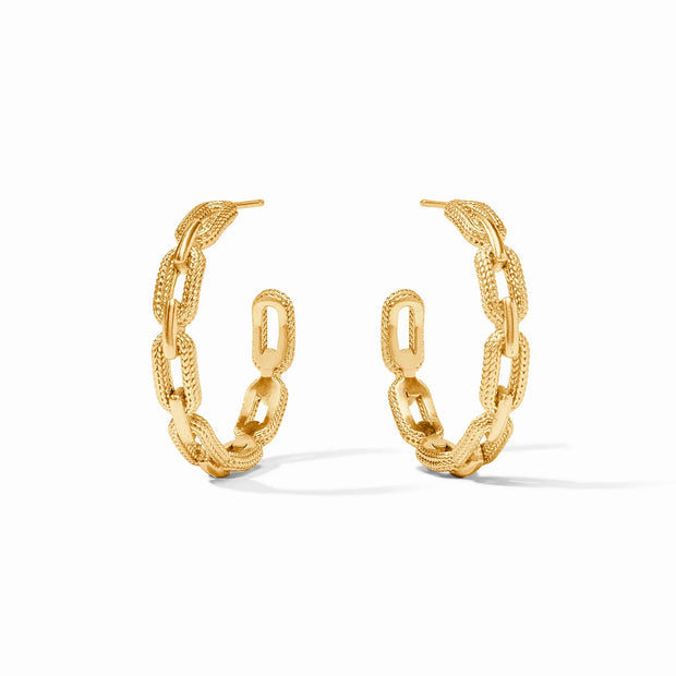 Julie Vos Cheval Paperclip Hoop-Gold-Medium HP106G-M
