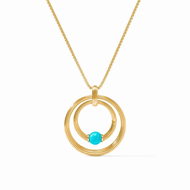 Julie Vos Hydra Pendant -Gold-Turquoise Blue P210GTQ00