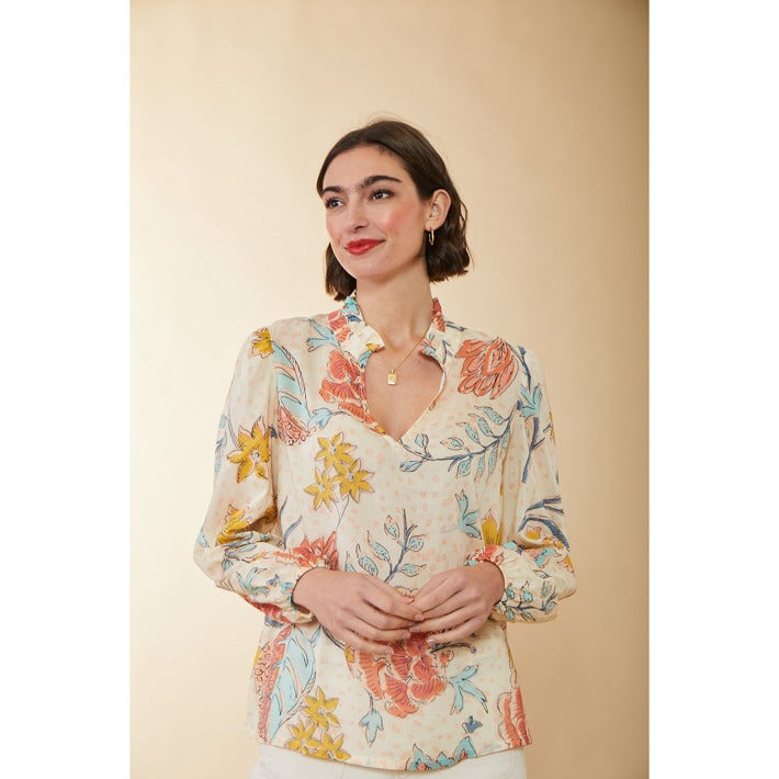 Spartina Petrina Blouse Clara Starry Floral Cream 401571