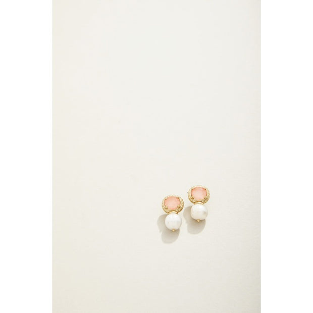 Spartina Karina Pearl Stud Earrings Peach 409775