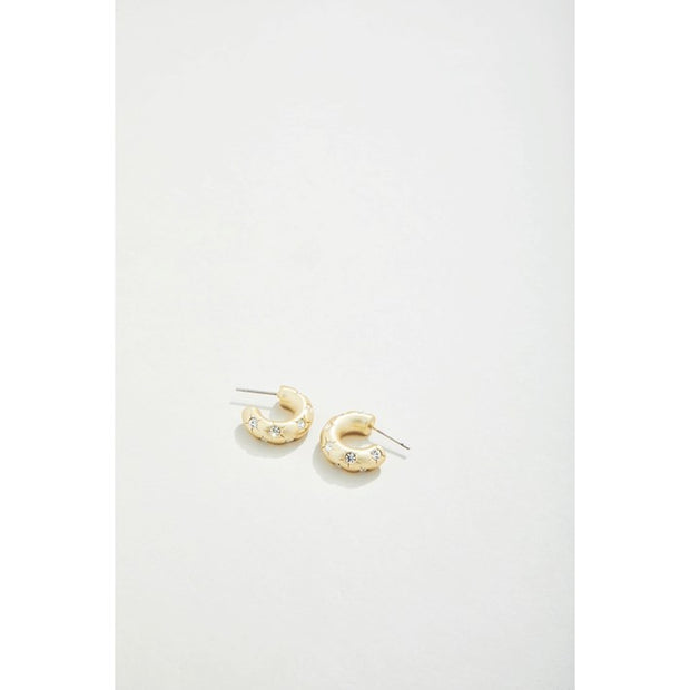 Spartina Chubby Hoop Earrings Crystal