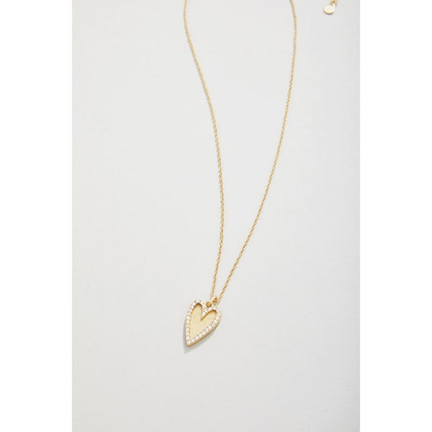 Spartina Happy Heart Necklace 18" Crystal 392572