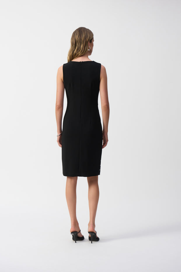 Joseph Ribkoff Silky Knit Dot Print Sleeveless Sheath Dress 251094