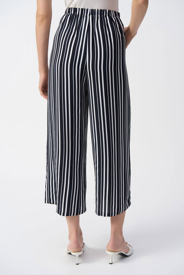 Joseph Ribkoff Woven Stripe Print Culotte Pants 251162