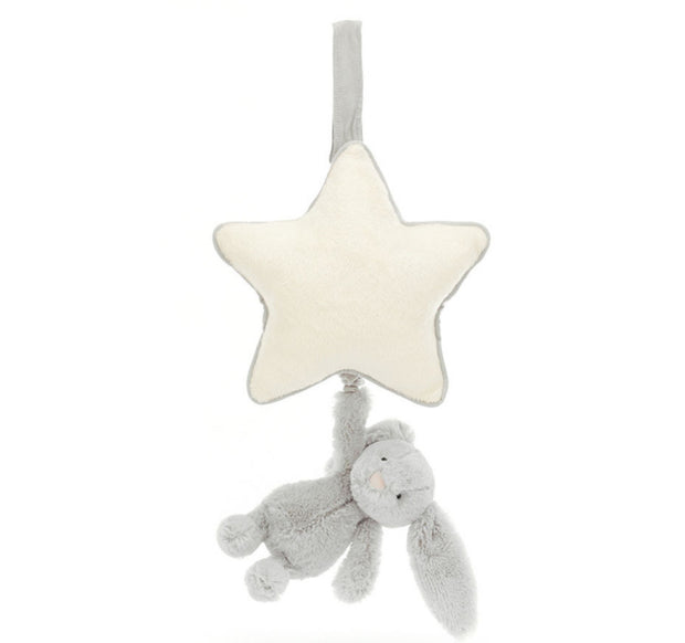 Jellycat Bashful Silver Bunny Musical Pull