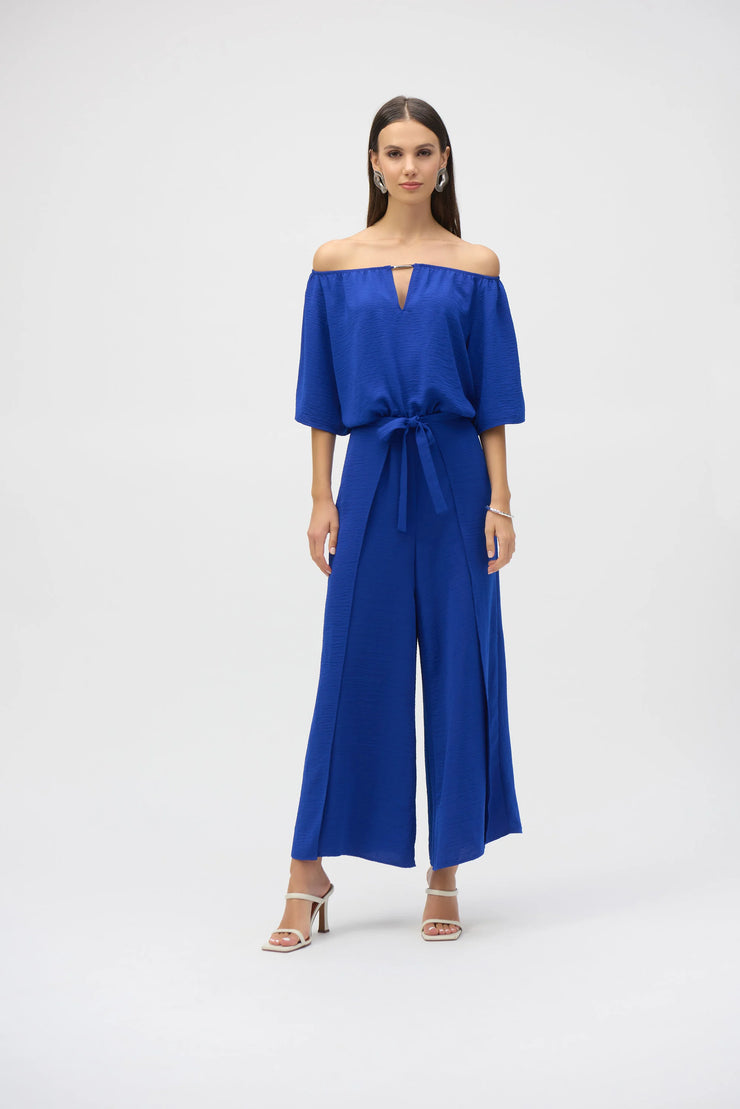 Joseph Ribkoff Gauze Off-Shoulder Culotte Jumpsuit 252170