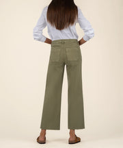 KUT From the Cloth Meg High Rise Wide Leg-Olive