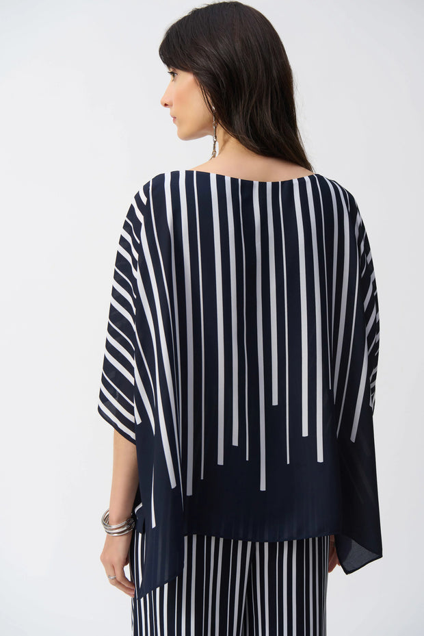 Joseph Ribkoff Georgette Abstract Print Poncho Top 251180
