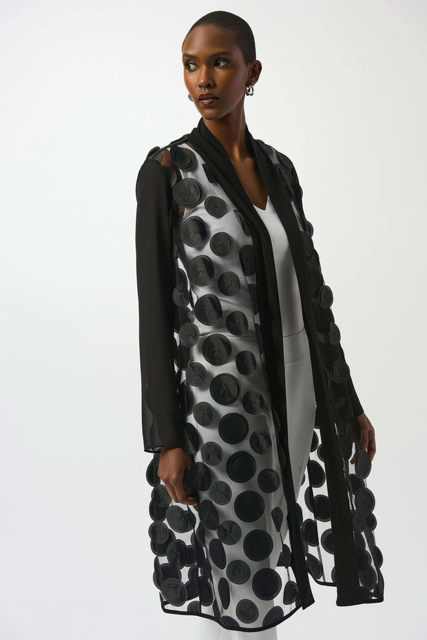 Joseph Ribkoff 3D Dot and Mesh Cover-Up 251209