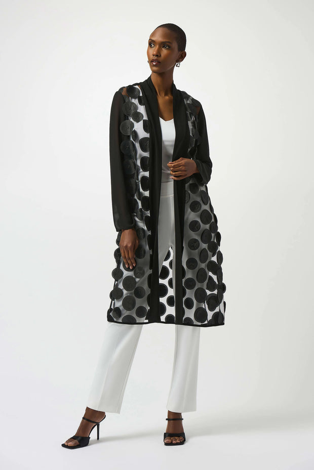 Joseph Ribkoff 3D Dot and Mesh Cover-Up 251209