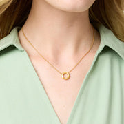 Julie Vos Wave Circle Delicate Necklace SKU N531G00
