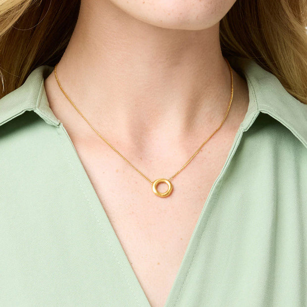 Julie Vos Wave Circle Delicate Necklace SKU N531G00