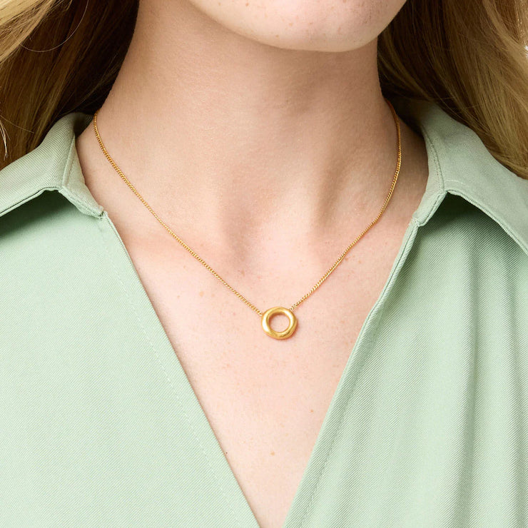 Julie Vos Wave Circle Delicate Necklace SKU N531G00