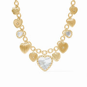 Julie Vos Heart Charm Necklace -Mother of Pearl