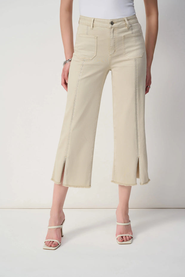 Joseph Ribkoff Culotte Jeans With Embellished Front Seam 251901