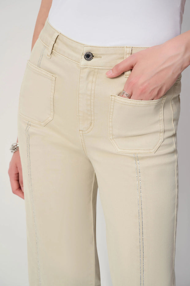 Joseph Ribkoff Culotte Jeans With Embellished Front Seam 251901
