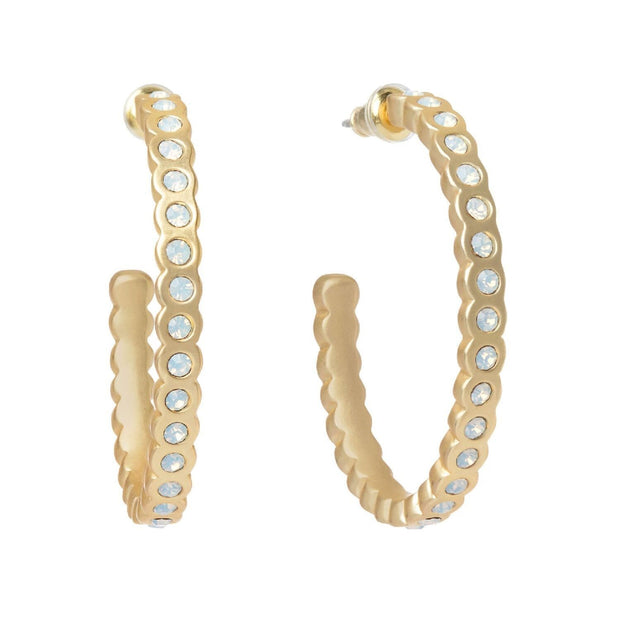 SPARTINA 449 Chambers Hoop Earrings White Opal 273052