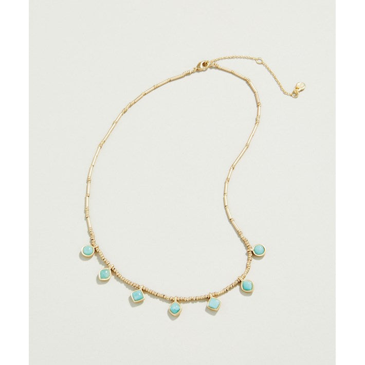 SPARTINA 449 Maera Bitty Bead Necklace 15" Amazonite