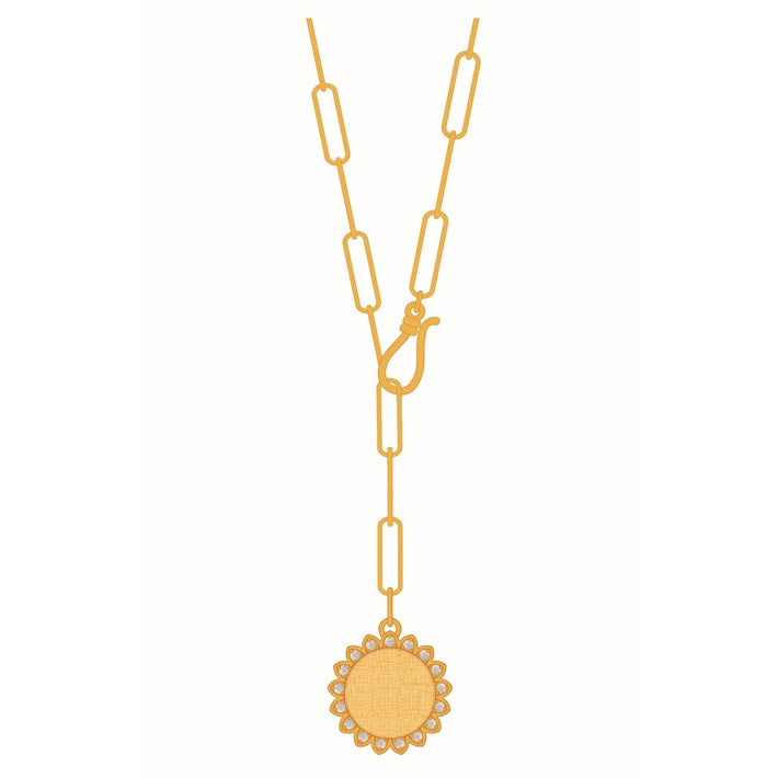 SPARTINA 449 SP Drop Medallion Necklace 20" Flower 387239