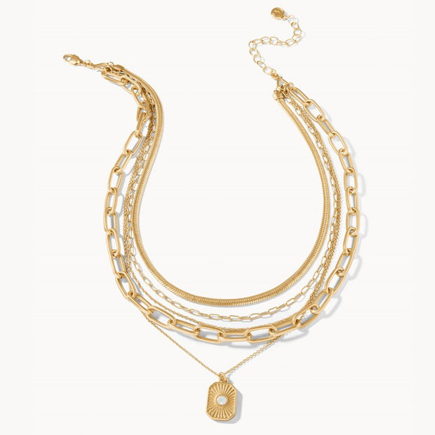 BEST SELLER   SPARTINA 449 Radiant Window Layering Necklace 17" Gold