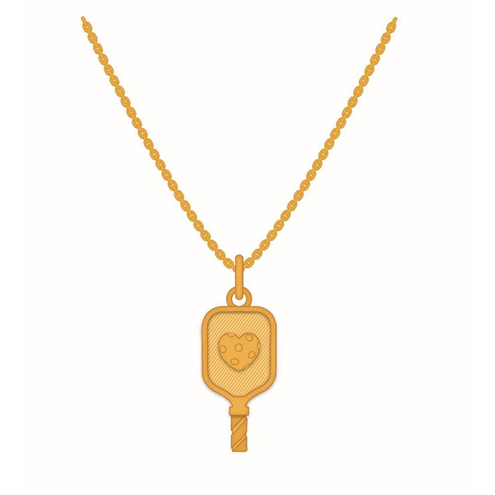SPARTINA 449 SPLASH Pickleball Paddle Necklace 17" Gold 975728