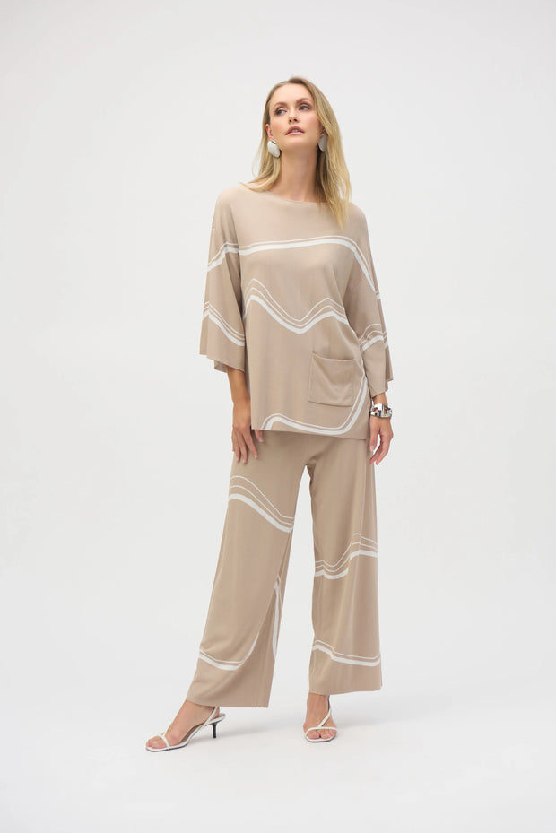 Abstract Jacquard Sweater Knit Pullover 252932