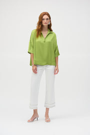 Joseph ribkoff      Hammered Satin Boxy Top 252059