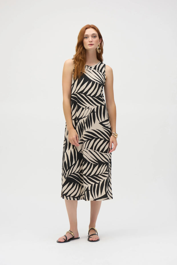 Joseph ribkoff       Jersey Tropical Print A-Line Dress 252031