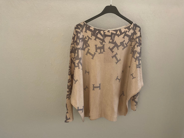 Brand bazar sweater with H