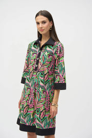Joseph ribkoff Poplin Paisley Print A-Line Dress 252078