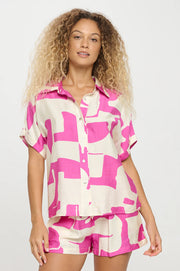 Meet Me in Santorini Fuchsia Wave Set
