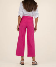 KUT Topaz Linen High Rise Wide Leg - Fuchsia (pink)