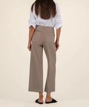 KUT Topaz Linen High Rise  Wide Leg Khaki