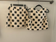French Laissa/Niya vest & skirt black/cream