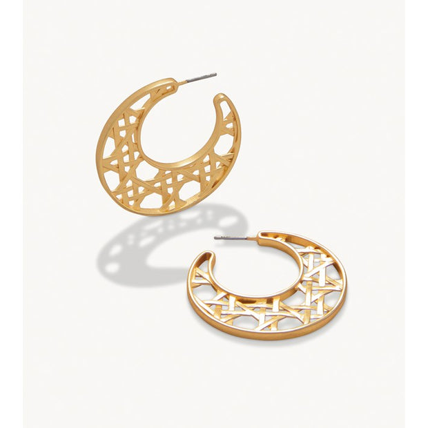 Spartina 449 Cane Hoop Earrings Gold #487853