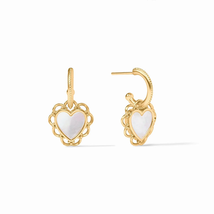 Julie Vos Lace Heart Hoop & Charm Earring SKU ER965GMPL00