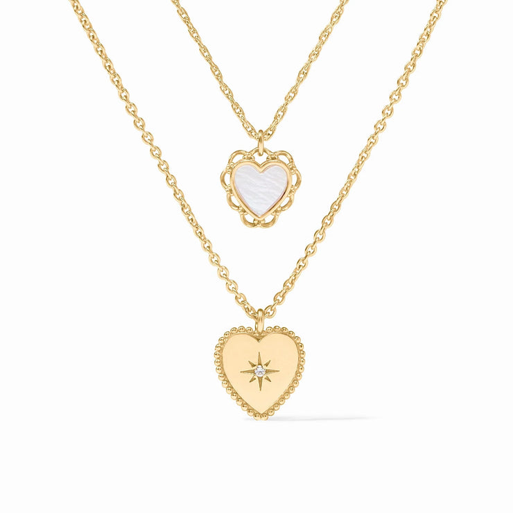 Julie Vos Heart Duo Delicate Necklace SKU N536GMPL00