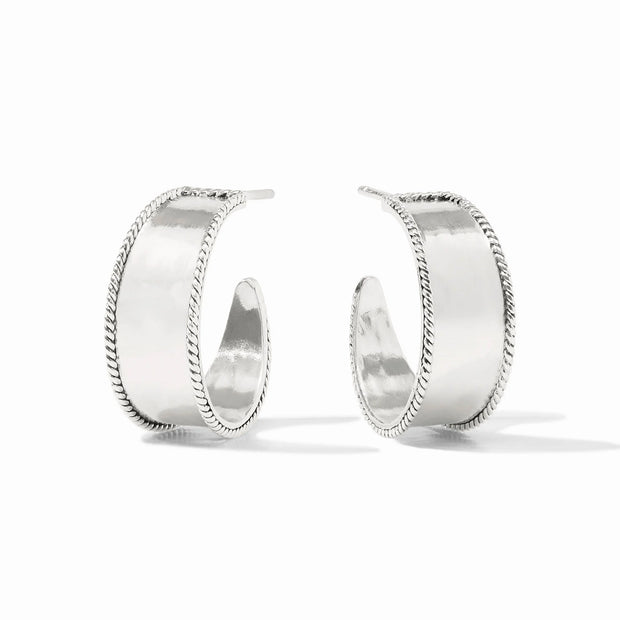 Julie Vos silver savoy hoop xs
