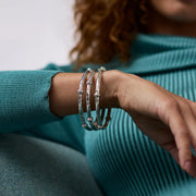 Julie Vos silver Savannah bangle-M BG160S-M