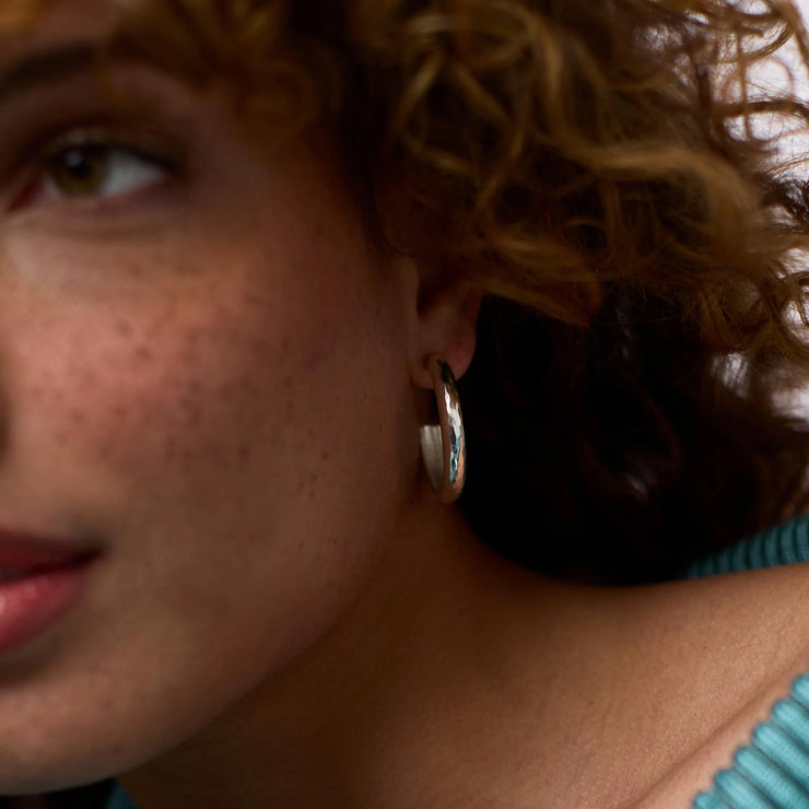 Julie Vos silver Havana hoop silver m