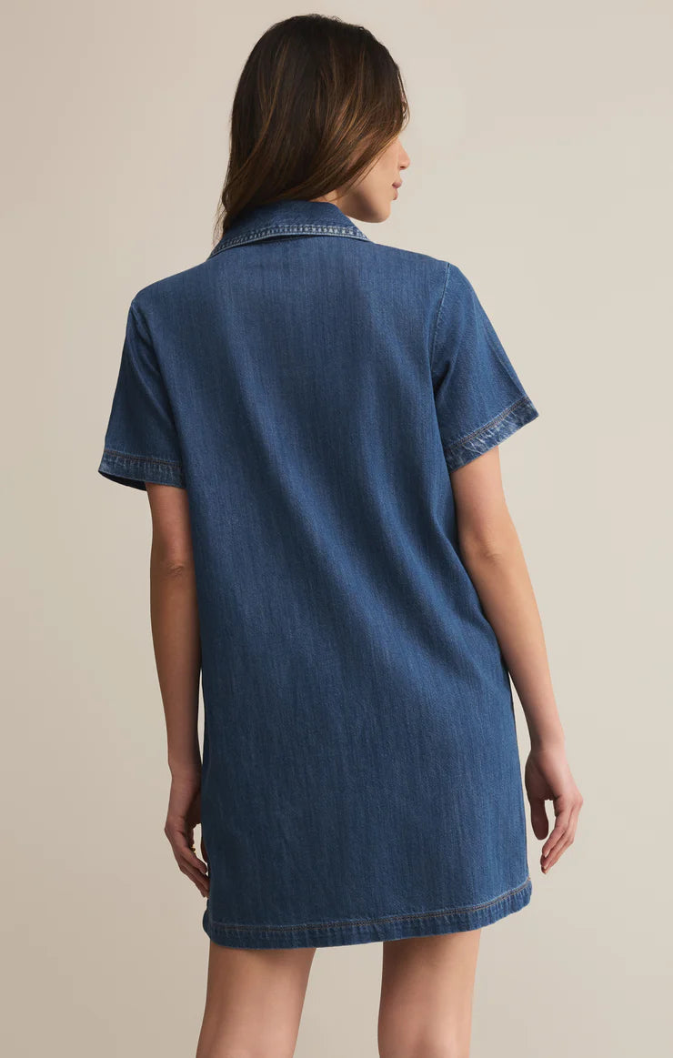 Z Supply Authentic Denim Mini Dress SKU#ZD253307