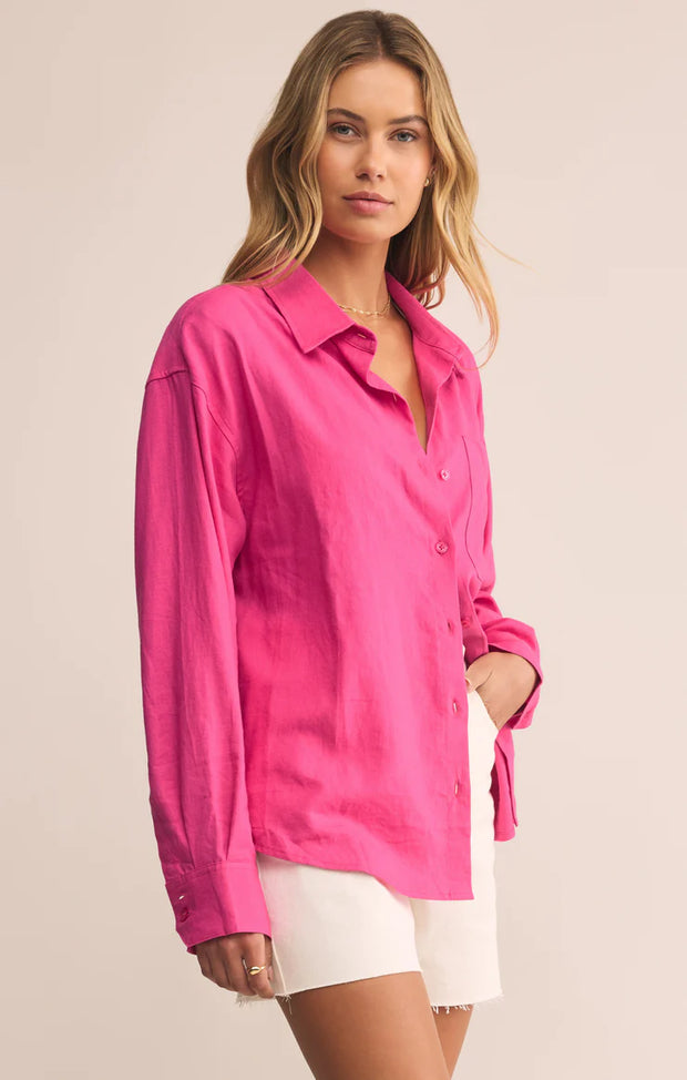 Z Supply ALFIE LINEN BUTTON UP SKU#ZT253185