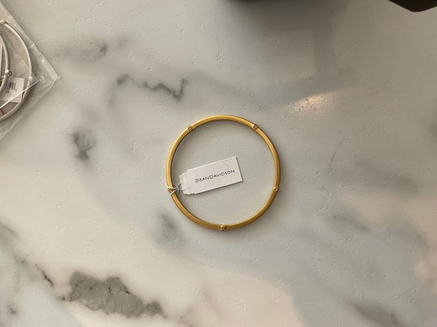 Dean Davidson COLETTE PAVE BANGLE BRACELET - GOLD - WHITE TOPAZ SKU#B646-G-WTP-2