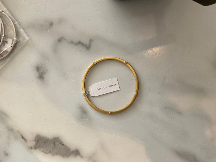 Dean Davidson COLETTE PAVE BANGLE BRACELET - GOLD - WHITE TOPAZ SKU#B646-G-WTP-2