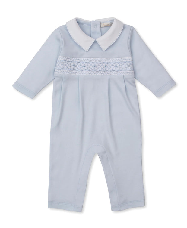 Kissy Kissy CLB Fall 25 Blue Hand Smocked Playsuit SKU#KB812896N