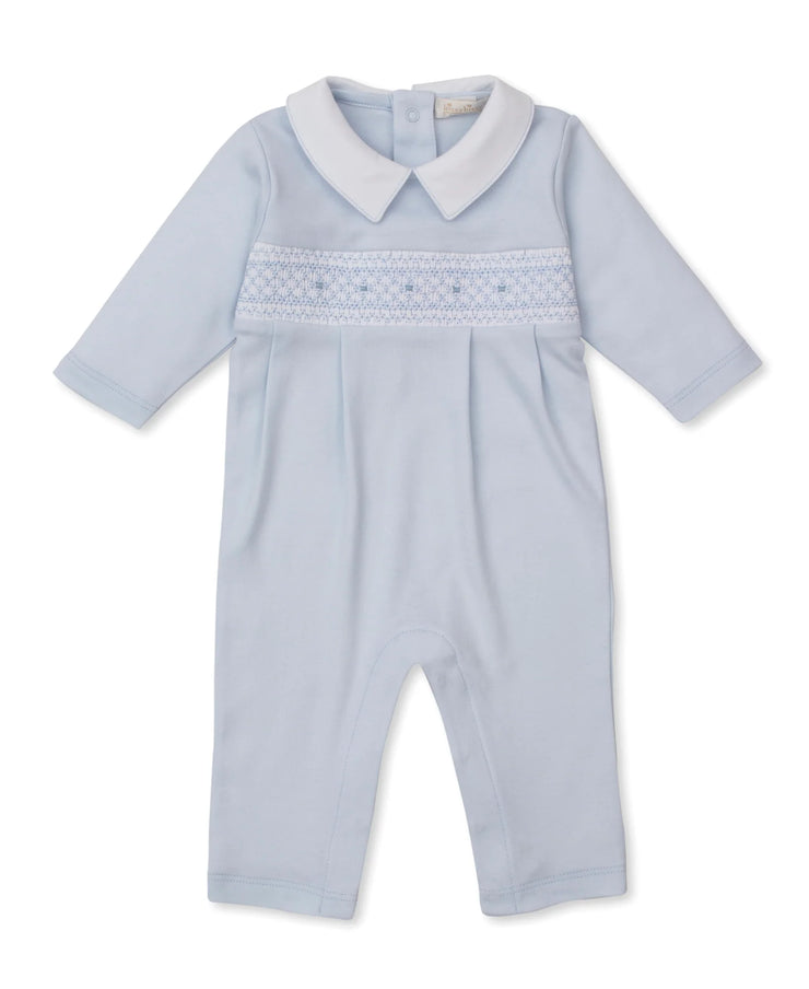 Kissy Kissy CLB Fall 25 Blue Hand Smocked Playsuit SKU#KB812896N