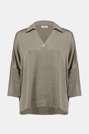 Joseph Ribkoff Recycled Hammered Satin Boxy Top SKU#253076