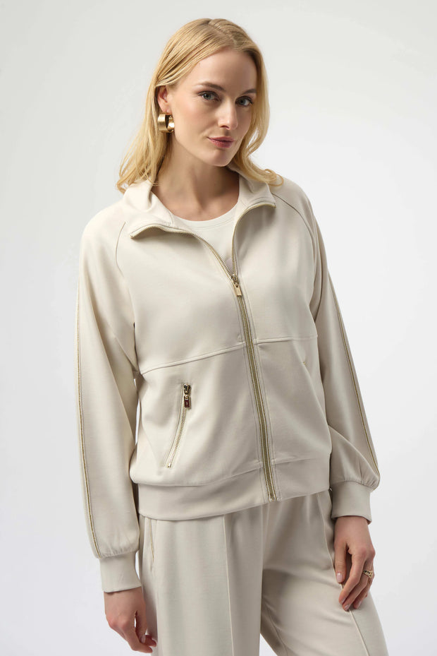 Joseph Ribkoff Scuba Jersey Funnel Neck Jacket SKU 254959